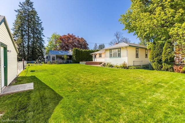 4023 W Hoffman Ave, Spokane, WA 99205 - view of yard featuring a fenced backyard