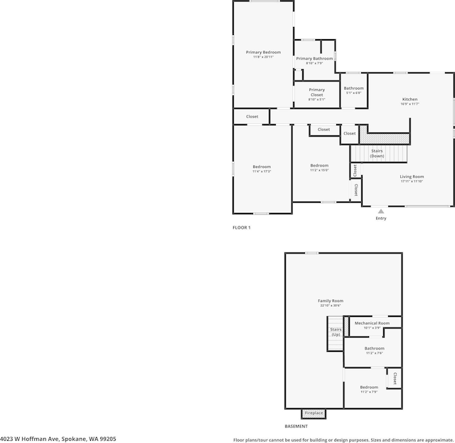 4023 W Hoffman Ave, Spokane, WA 99205 - floor plan