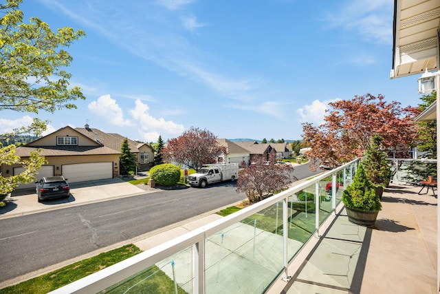 balcony featuring a residential view