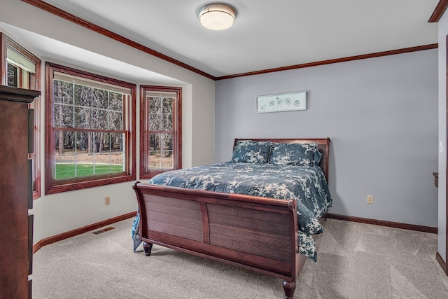 21724 N Perry Rd, Colbert, WA 99005 - carpeted bedroom featuring crown molding, baseboards, and visible vents