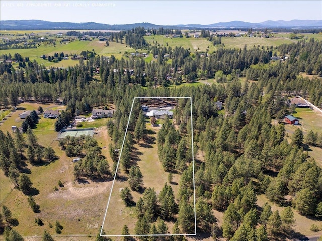 21724 N Perry Rd, Colbert, WA 99005 - aerial view with a mountain view