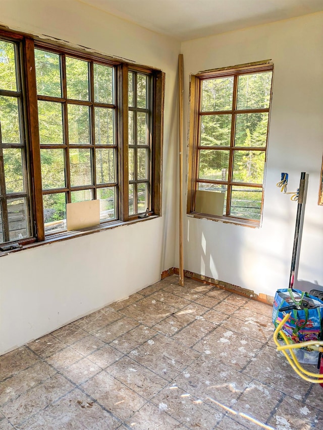 view of spare room