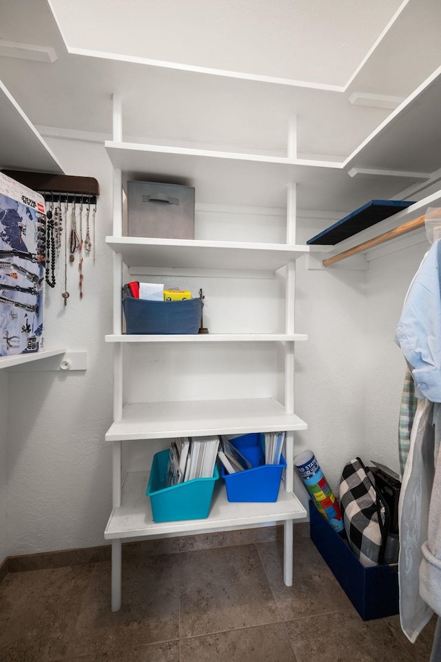 view of walk in closet