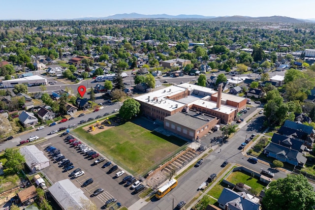 bird's eye view featuring a mountain view