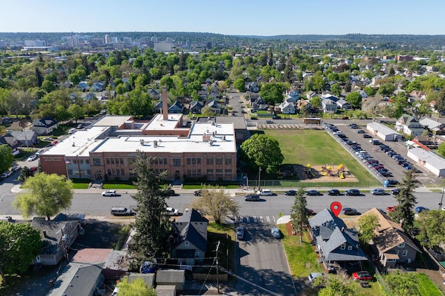 drone / aerial view with a residential view