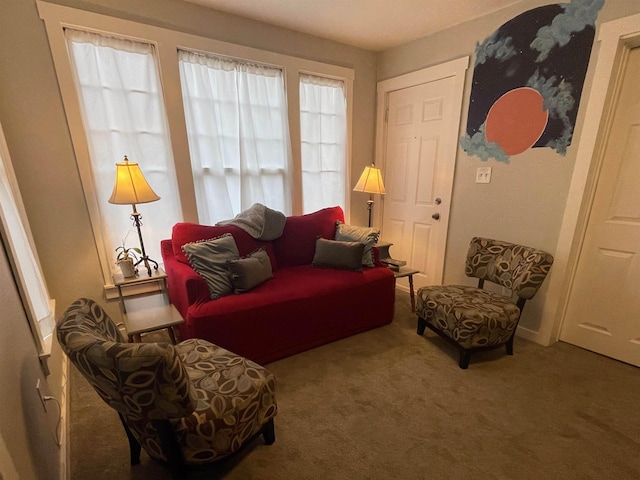 view of carpeted living room