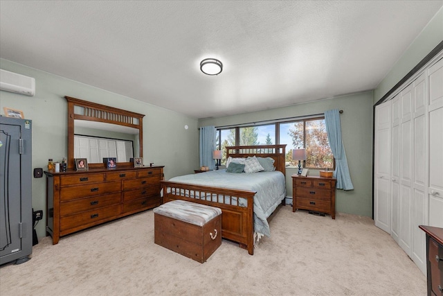 406 N Northridge Way, Fairfield, WA 99012 - bedroom with a closet, light carpet, and a wall mounted air conditioner