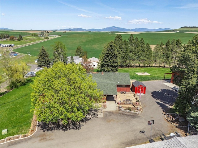 406 N Northridge Way, Fairfield, WA 99012 - birds eye view of property with a mountain view and a rural view