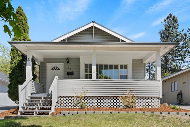 bungalow-style house featuring a porch