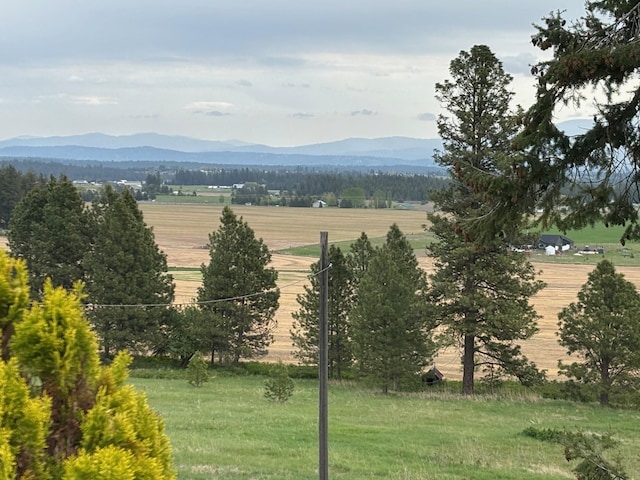 property view of mountains with a rural view