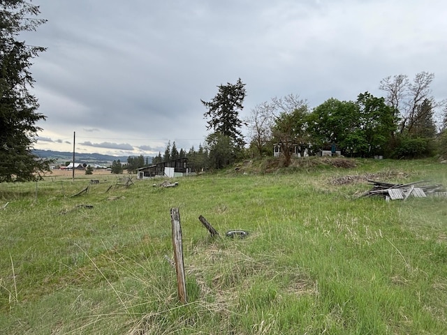view of yard featuring a rural view