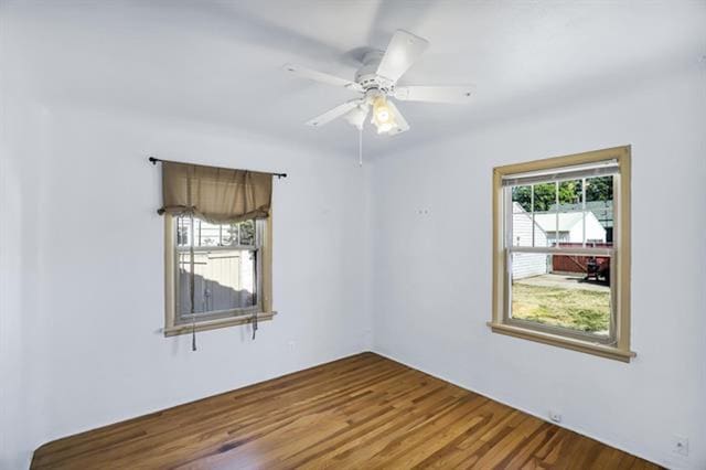 2424 W Fairview Ave, Spokane, WA 99205 - unfurnished room featuring wood finished floors and a ceiling fan
