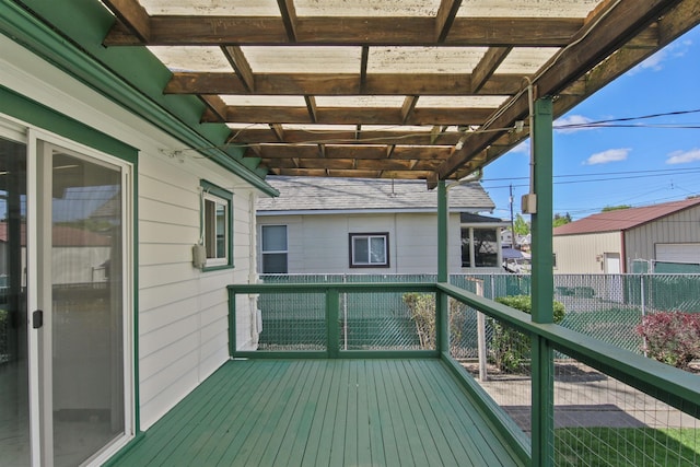 314 W Buckeye Ave, Spokane, WA 99205 - wooden terrace with fence