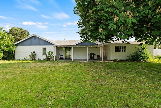 16813 E Valleyway Ave, Spokane Valley, WA 99037 - rear view of house featuring a yard and a patio