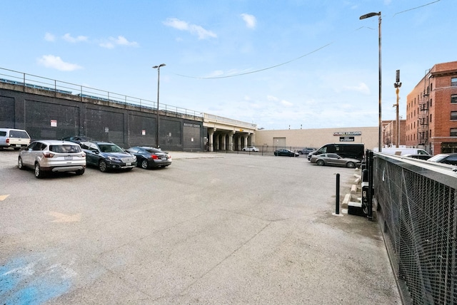 view of uncovered parking lot