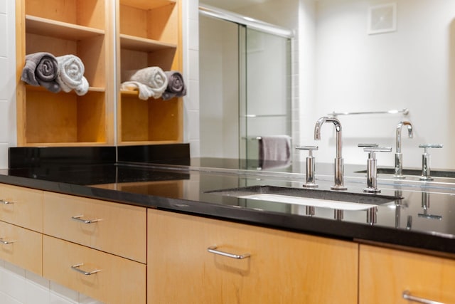 1016 W Railroad Ave Unit 202, Spokane, WA 99201 - full bathroom featuring a shower with shower door and vanity