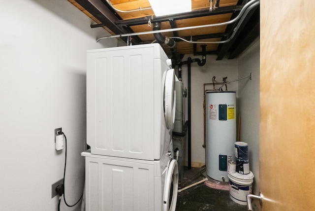 1016 W Railroad Ave Unit 202, Spokane, WA 99201 - utilities with water heater and stacked washing machine and dryer