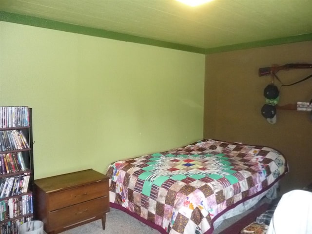 bedroom featuring carpet