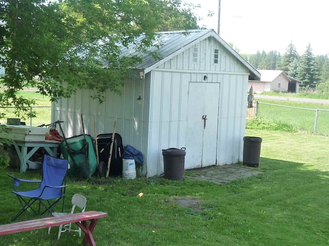 view of shed