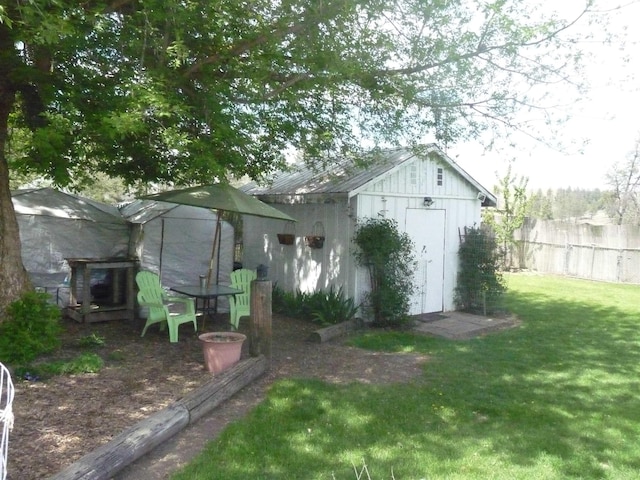 view of shed