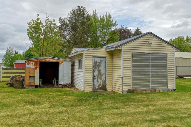 view of shed