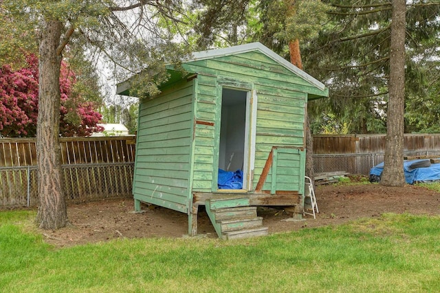 view of shed