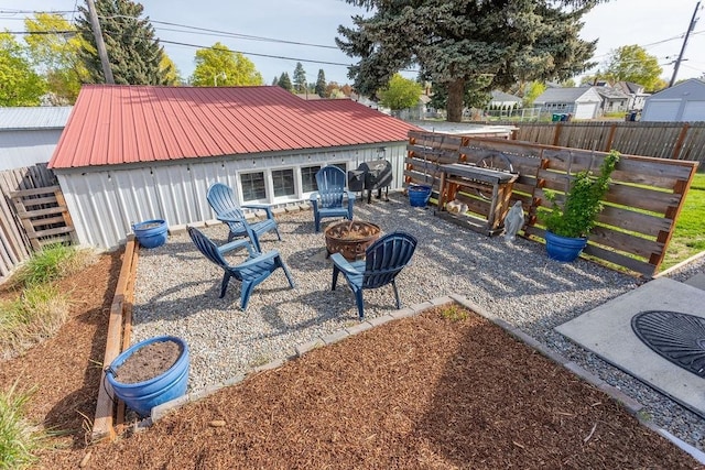2804 W Crown Ave, Spokane, WA 99205 - view of patio with an outdoor fire pit and fence