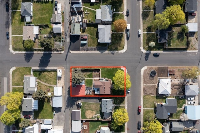 2804 W Crown Ave, Spokane, WA 99205 - aerial perspective of suburban area featuring property boundaries highlighted