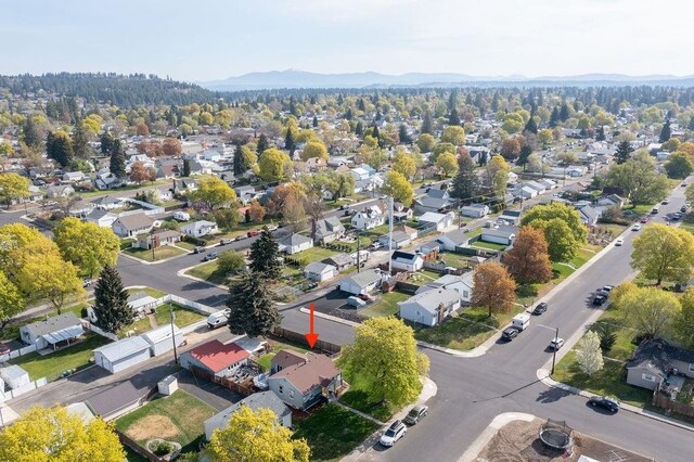 2804 W Crown Ave, Spokane, WA 99205 - aerial perspective of suburban area featuring a mountainous background