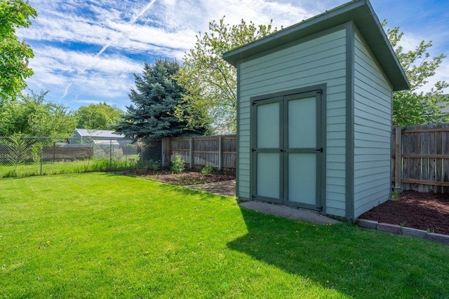 view of shed