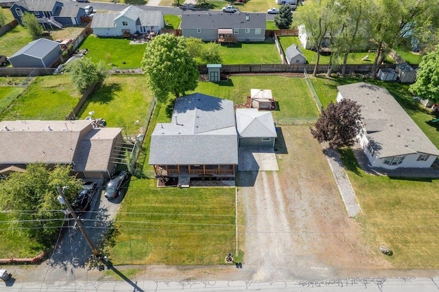 aerial perspective of suburban area