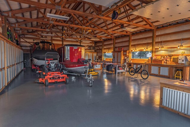 21621 N Lang Ln, Chattaroy, WA 99003 - garage featuring a workshop area