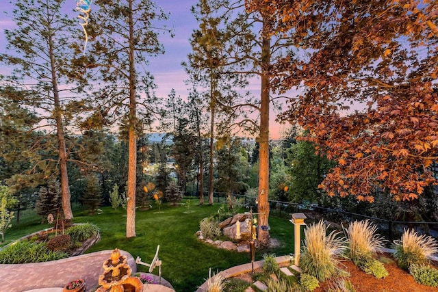 15918 E Cameron Ct, Spokane Valley, WA 99037 - yard at dusk featuring a yard