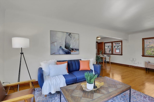 1308 W 11th Ave, Spokane, WA 99204 - living area featuring wood finished floors and baseboards