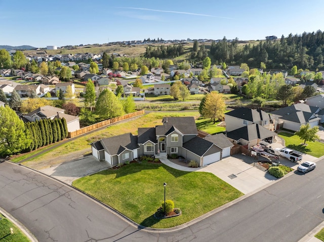 aerial perspective of suburban area