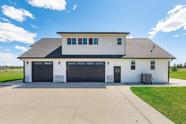 15921 W Four Mound Rd, Nine Mile Falls, WA 99026 - back of house with an outdoor hangout area, board and batten siding, a patio area, a yard, and a balcony
