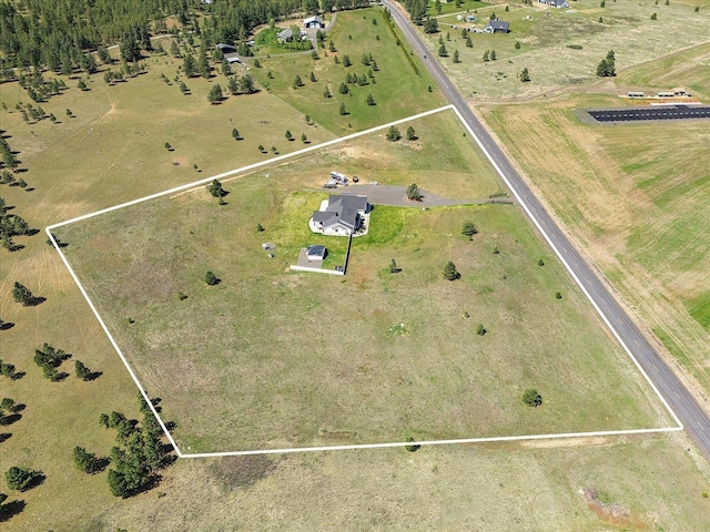 15921 W Four Mound Rd, Nine Mile Falls, WA 99026 - aerial view of sparsely populated area with property parcel outlined