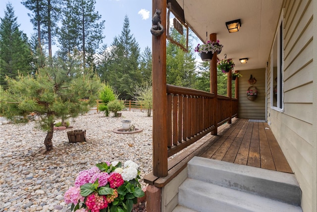 view of wooden terrace