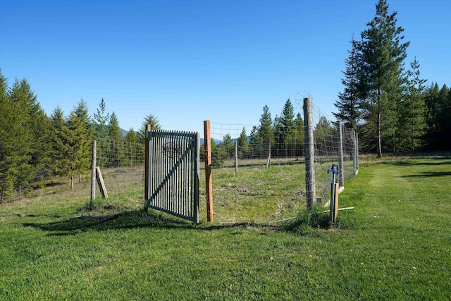 gate with a lawn
