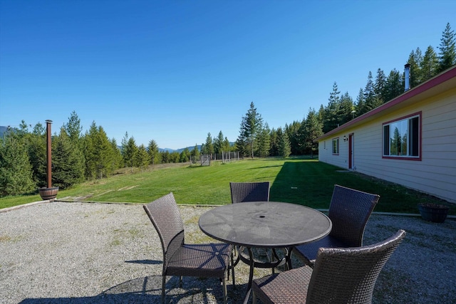 view of patio with outdoor dining space