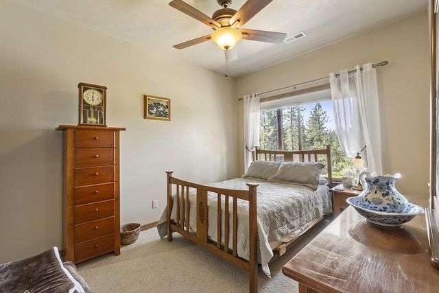 12715 E Deer Creek Rd, Chattaroy, WA 99003 - carpeted bedroom featuring a ceiling fan and baseboards