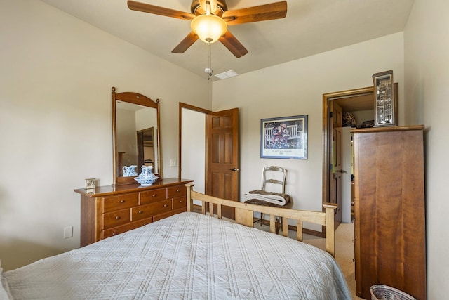 12715 E Deer Creek Rd, Chattaroy, WA 99003 - carpeted bedroom with ceiling fan