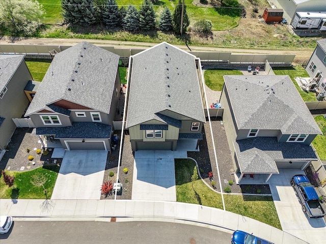 aerial perspective of suburban area