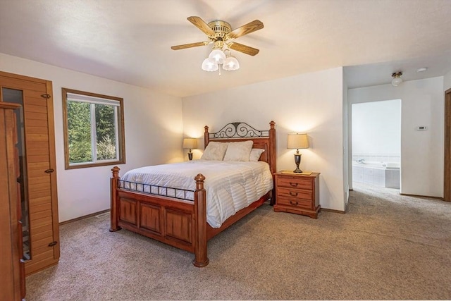 4414 Garden Spot Rd, Clayton, WA 99110 - bedroom featuring light colored carpet, baseboards, and ceiling fan