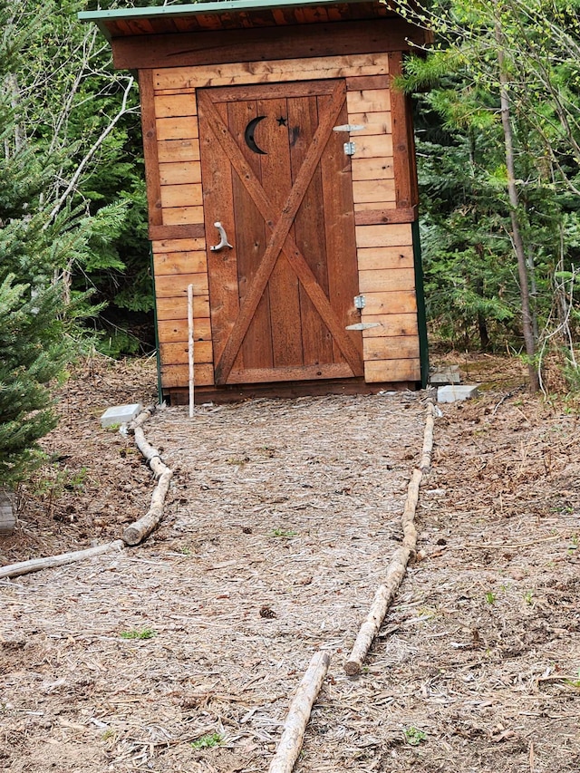 view of shed