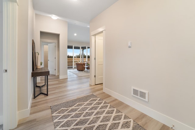 5763 S Sherri Lea Rd, Spokane, WA 99224 - corridor with baseboards, light wood-style floors, and recessed lighting