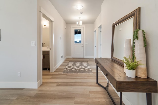 5763 S Sherri Lea Rd, Spokane, WA 99224 - foyer with light wood-style flooring and baseboards
