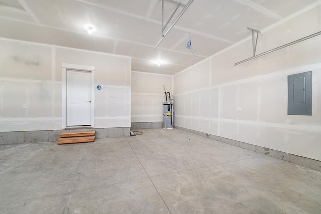 5763 S Sherri Lea Rd, Spokane, WA 99224 - garage featuring electric panel and heat pump water heater