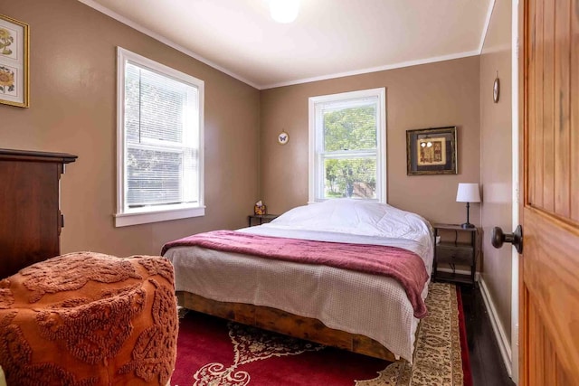 211 4th St, Dover, ID 83825 - bedroom with wood finished floors, ornamental molding, and baseboards