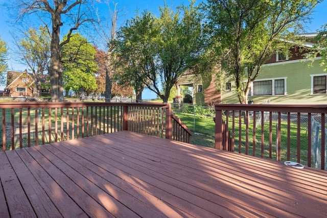 217 S Broadway St, Tekoa, WA 99033 - wooden terrace with a fenced backyard